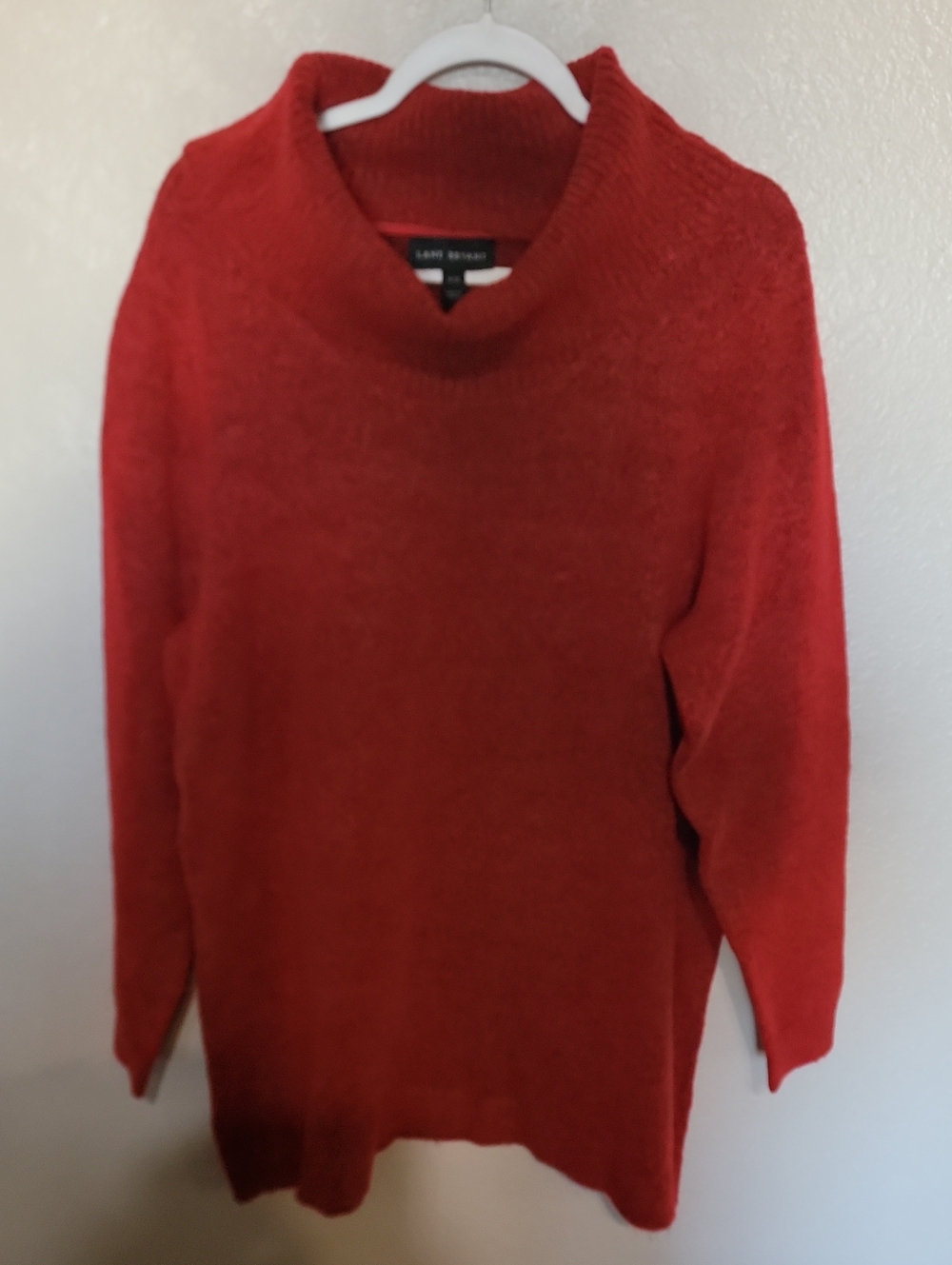 Red Funnel Neck Sweater